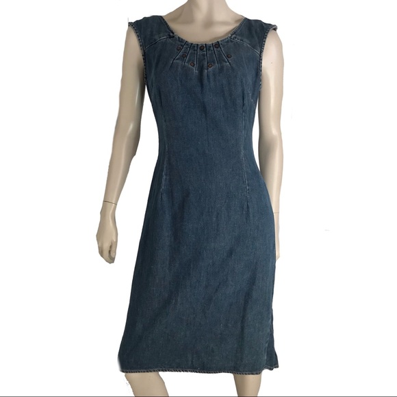 Levi's Dresses & Skirts - Levis Dress  Red Tab Denim Jean Sheath Vtg